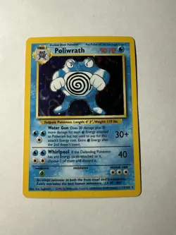 Pokemon Poliwrath 13/102 Base Set Holo Rare 1999 WOTC LP - Image 1