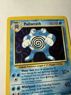 Pokemon Poliwrath 13/102 Base Set Holo Rare 1999 WOTC LP - Image 3
