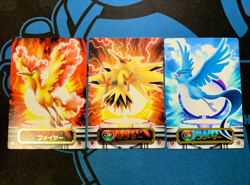 Pokemon Zukan Set Zapdos Moltres Articuno FL.057 010 093 Gold Japanese #2060 - Image 1