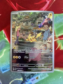 Pokemon Pikachu 173/165 Scarlet & Violet 151 Illustration Rare Holo NM/M - Image 1