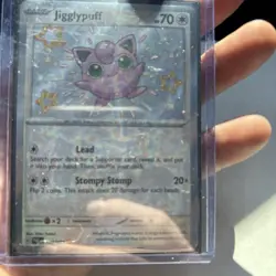 Pokemon TCG SV Paldean Fates Jigglypuff # 198 / 091 Shiny Rare Near Mint - Image 1