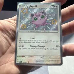 Pokemon TCG SV Paldean Fates Jigglypuff # 198 / 091 Shiny Rare Near Mint - Image 3