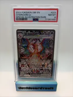 2023 Pokemon TCG Obsidian Flames Special 223/197 PSA 8 NM-MT Illustration Rare - Image 1