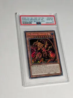 Yugioh The Winged Dragon of RA SBCB-EN203 Secret Rare 1st Edition PSA 10 MINT - Image 2
