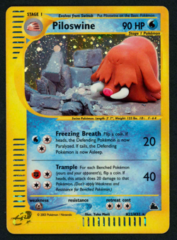 Pokemon Piloswine Holo Skyridge H22/H32 Yuka Mori (MP) - Image 1
