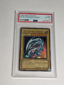 Yugioh Blue Eyes White Dragon SDK-001 PSA 6 EX-MT Ultra Rare - Image 1
