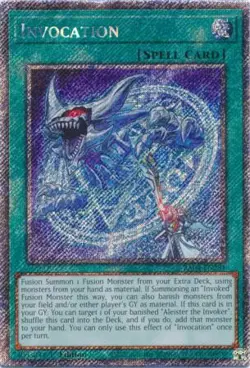 Yugioh! Invocation - RA04-EN281 - Platinum Secret Rare - 1st Edition Near Mint, - Image 1