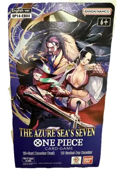One Piece Card Game - OP14 Azure Sea’s Seven Sleeved Booster Pack HEAVY 37.26g - Image 2