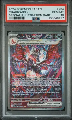 2024 POKEMON PAF EN-PALDEAN FATES SPECIAL ILLUSTRATION RARE CHARIZARD EX PSA 10 - Image 1