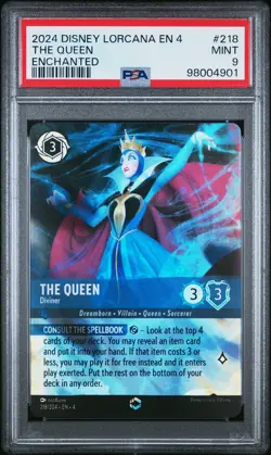 2024 DISNEY LORCANA EN 4-URSULA'S RETURN ENCHANTED THE QUEEN - DIVINER PSA 9 - Image 1