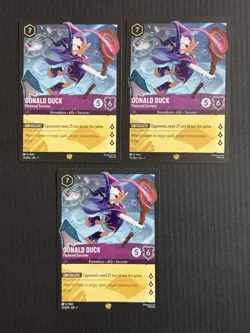 Disney Lorcana Donald Duck Flustered Sorcerer Legendary Non-foil Qty 3 - Image 1