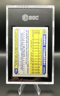 1987 Topps - Darryl Strawberry #460 Tiffany - New York Mets - SGC 9 - Image 3