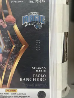 Paolo Banchero 2024-25 Select In Flight Signatures Auto Red /99 SP Magic - Image 3