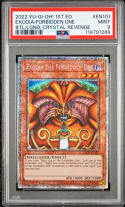 PSA 9 Exodia The Forbidden One BLCR-EN101 Starlight Rare 1st Edition 2022 YUGIOH - Image 1