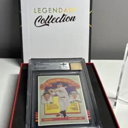 Donruss 1985 Lou Gehrig #635 Diamond King Hall of Fame Puzzle Jersey Fusion BGS - Image 3