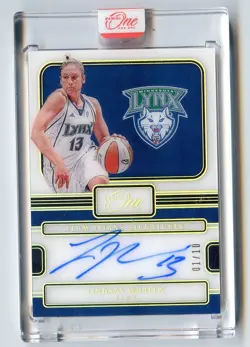 2025 Panini One And One WNBA Team Titans Gold #/10 AUTO Lindsay Whalen, Minnesot - Image 1