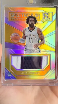 2017-18 Panini Spectra Spectacular Swatches Mike Conley Gold Prizm #1/10 (MEM) - Image 1