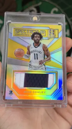 2017-18 Panini Spectra Spectacular Swatches Mike Conley Gold Prizm #1/10 (MEM) - Image 2