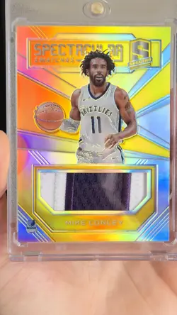 2017-18 Panini Spectra Spectacular Swatches Mike Conley Gold Prizm #1/10 (MEM) - Image 5