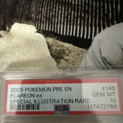 2025 POKEMON PRE EN-PRISMATIC EVOLUTIONS #146 FLAREON EX PSA 10 - Image 3