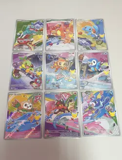 Pokemon TCG 30th Anniversary First Partner Illustration Set Full Set Of 9 - Image 1