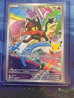 Pokemon TCG Litten MEP 044 30th Anniversary First Partner Illustration Rare NM - Image 1