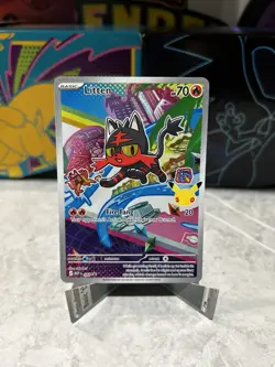 Pokemon TCG Litten MEP 044 30th Anniversary First Partner Illustration Rare - Image 1