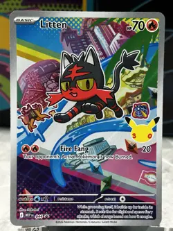 Pokemon TCG Litten MEP 044 30th Anniversary First Partner Illustration Rare - Image 2