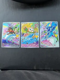 Pokemon TCG Chinese 30th Anniversary First Partner Alola Region Set of 3 Promo - Image 1