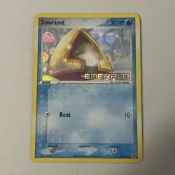 Pokemon Card - Snorunt Emerald 64/106 Common Reverse Holo Stamped H2 Small Creas - Image 1