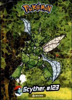 Pokemon Crystal Card Collection Set #123 Scyther Cracked Ice Holo Foil - Image 1