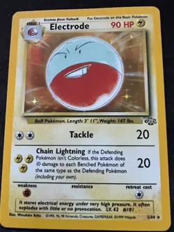 POKEMON HOLO FOIL ELECTRODE JUNGLE CARD - Image 1