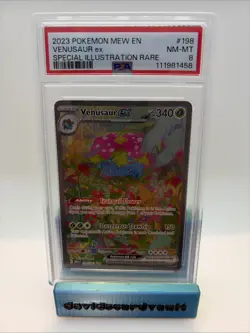 Pokemon TCG Venusaur EX Special Illustration Rare Card 198/165 2023 PSA 8 - Image 1