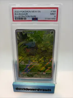 Pokemon Bulbasaur Illustration Card 166/165 Scarlet & Violet 151 Series PSA 9 - Image 1