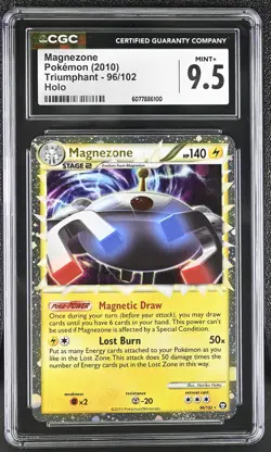 CGC 9.5 MINT+ Magnezone 2010 Triumphant 96/102 Holo Pokemon Card - Image 1