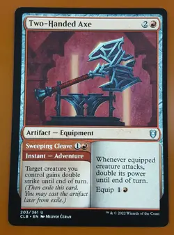 1x Two-Handed Axe & Sweeping Cleave | Battle for Baldur's Gate | MTG Magic Cards - Image 3