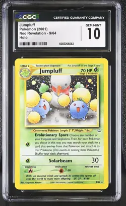 CGC 10 GEM MINT Jumpluff 2001 Neo Revelation 9/64 Holo Pokemon Card - Image 1