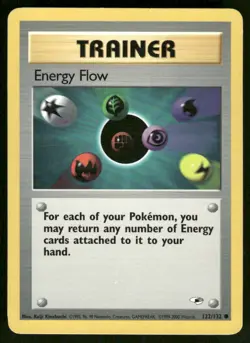 Pokemon Cards Energy Flow 122/132 Unlimited Gym Heroes WOTC Common MP - Image 1