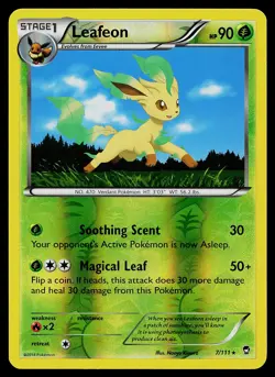 Pokemon Card - Leafeon XY - Furious Fists 7/111 Rare Reverse Holo - Image 1