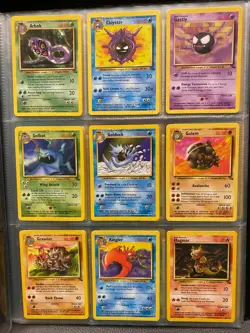 Part Complete Fossil Set Pokemon Cards Bundle Collection No Duplicates 1999 WOTC - Image 1
