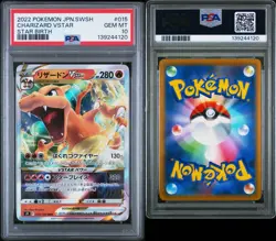 2022 POKEMON JAPANESE SWORD & SHIELD STAR BIRTH #015 CHARIZARD VSTAR PSA 10 - Image 3