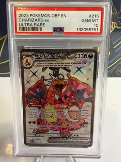 Pokemon Charizard ex 215/197 SV03: Obsidian Flames Holo PSA 10 - Image 1