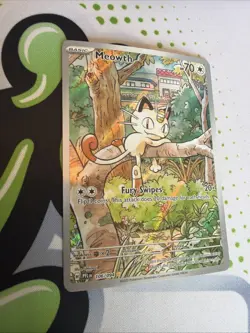 Pokemon Meowth 106/094 – Phantasmal Flames – English IR (Illustration Rare) ..II - Image 2