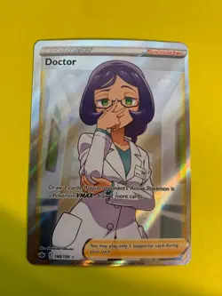 Doctor - Pokemon TCG (Full Art) 190/198 Swsh06: Chilling Reign Holo NM/M - Image 1