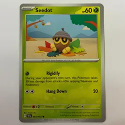 Seedot 003/162 Common Temporal Forces Pokemon Crochet Knit Asako lto Near Mint - Image 1