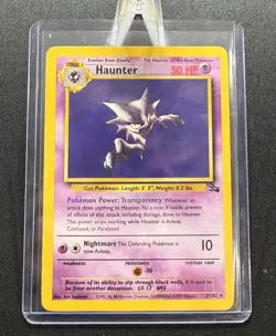 Pokemon TCG Haunter 21/62 Fossil Set Rare NON HOLO 1999 WoTC Unlimited (LP) - Image 3
