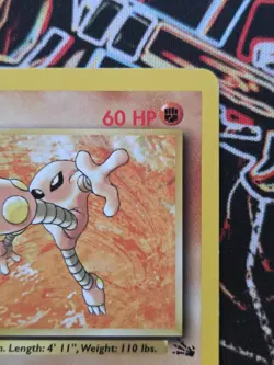 Pokemon TCG Hitmonlee 22/62 Non Holo Rare Fossil Unlimited Vintage WOTC 1999 - Image 4
