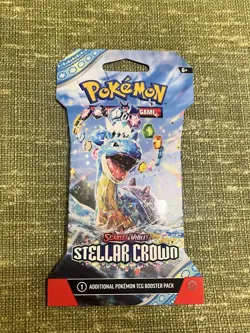Pokemon TCG Stellar Crown Sleeved Booster Pack – 8 Packs – Factory Sealed - Image 3