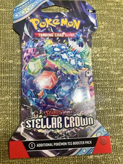 Pokemon TCG Stellar Crown Sleeved Booster Pack – 8 Packs – Factory Sealed - Image 4