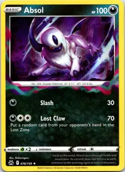 Absol 076/159 Holo Rare Crown Zenith Pokemon Holo NM - Image 1
